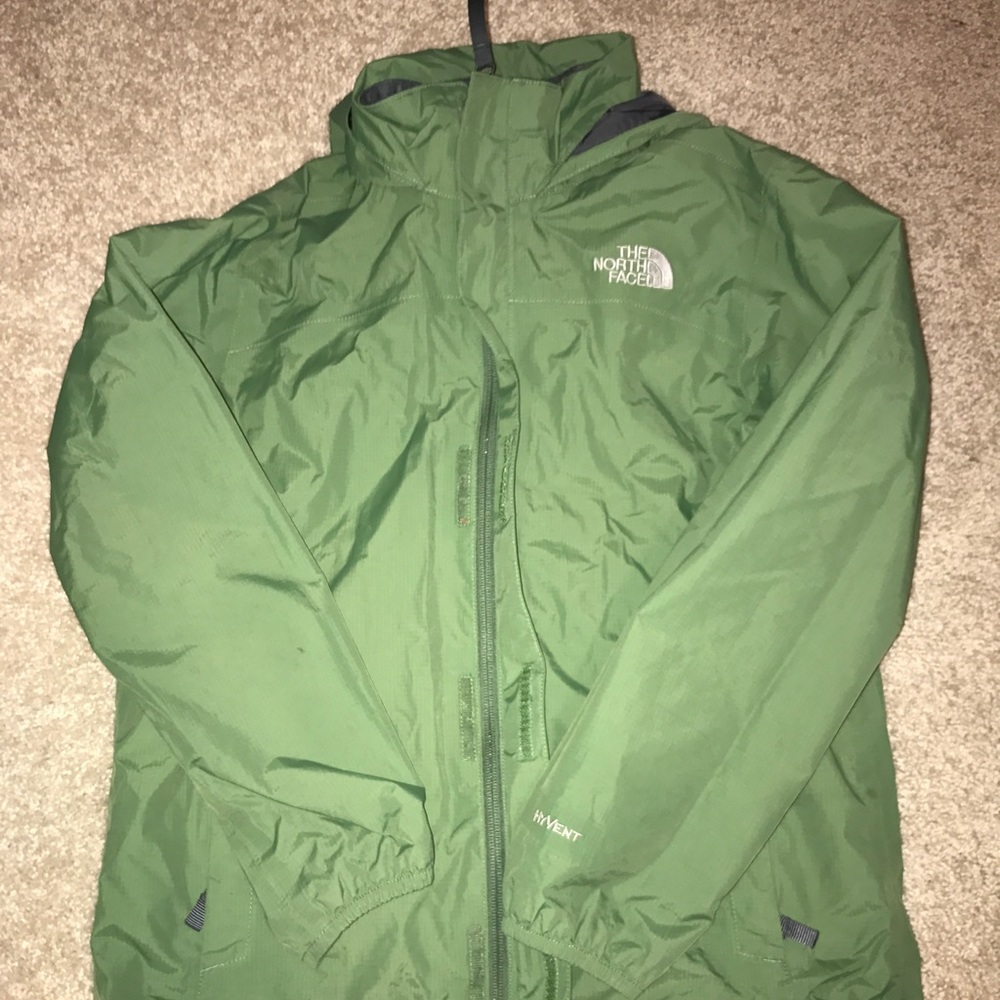 Army Green North Face Hyvent Shell